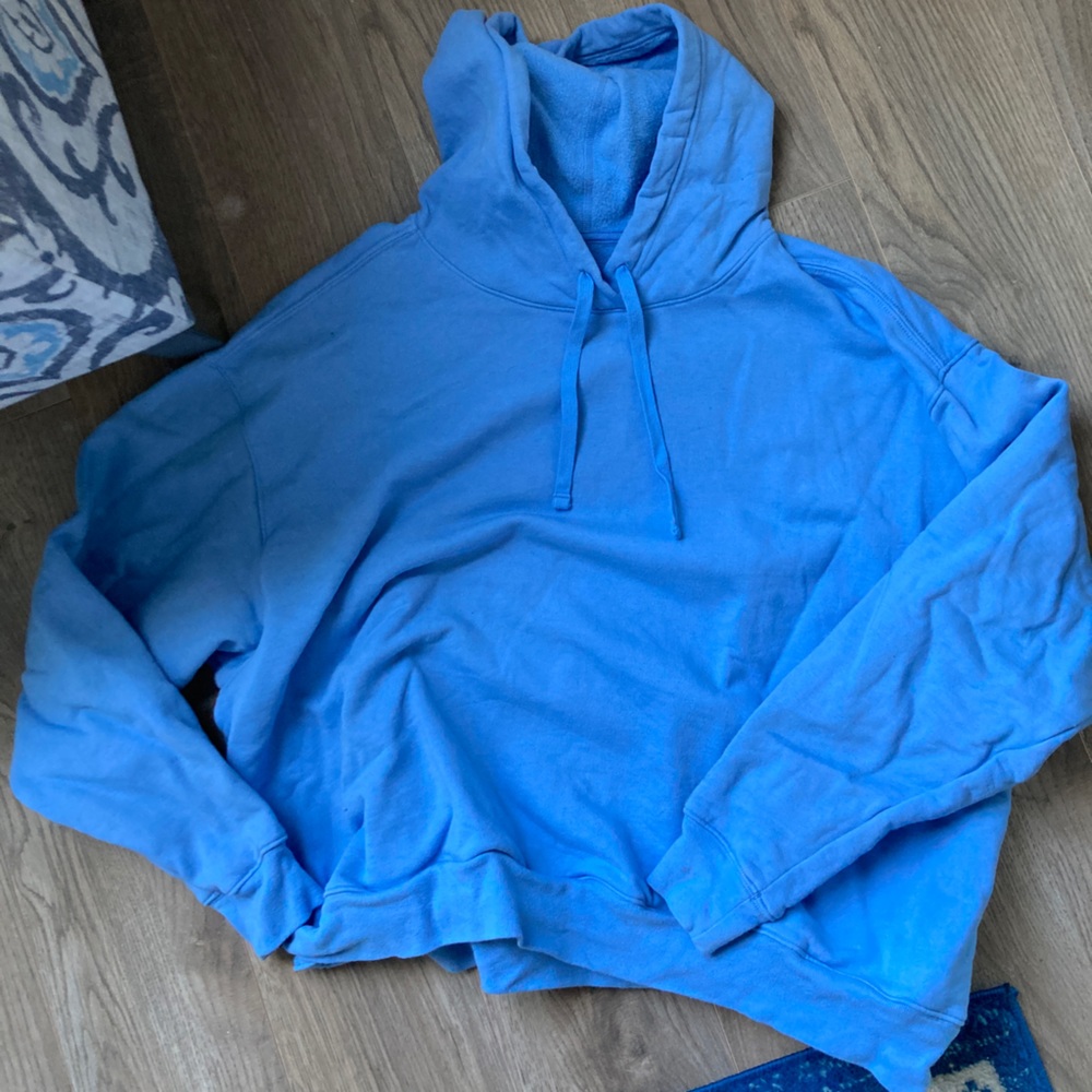 Girlfriend Collective 50/50 Classic Hoodie in Bluejay, XXXL